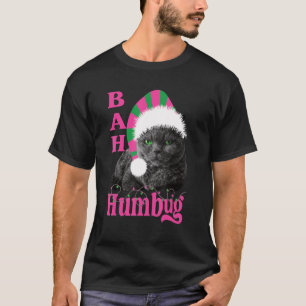 Camiseta Feriado de Natal de Santa Hat do Gato Humbug