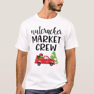 Camiseta Feriado de Natal do Nutcracker Market Crew Compran