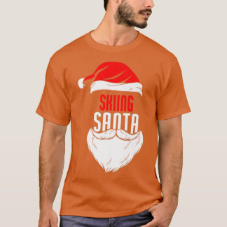 Camiseta Feriado de Natal do Skiing Papai Noel - Skiing Ski
