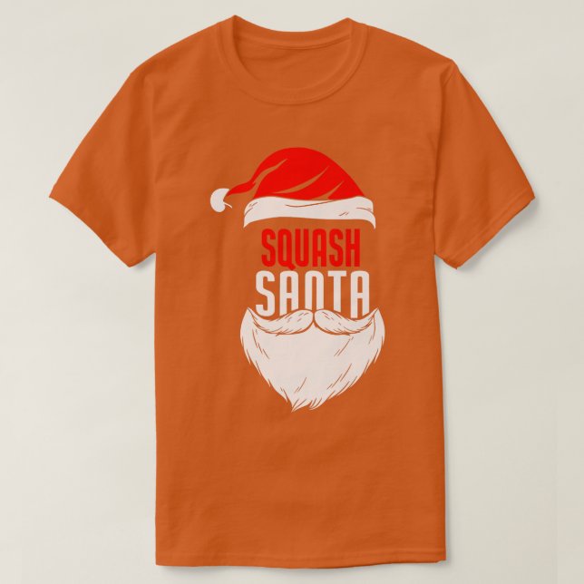 Camiseta Feriado de Natal do Squash Santa Claus - Reproduçã (Frente do Design)