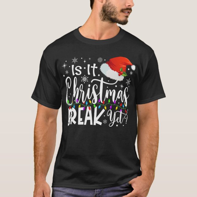 Camiseta Feriado De Natal É Férias De Natal Ainda Professor (Frente)