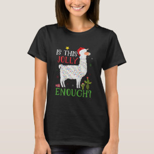 Camiseta Feriado De Natal Engraçado Do Llama É Jolly O Sufi