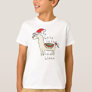 Camiseta Feriado de Natal Engraçado Llama