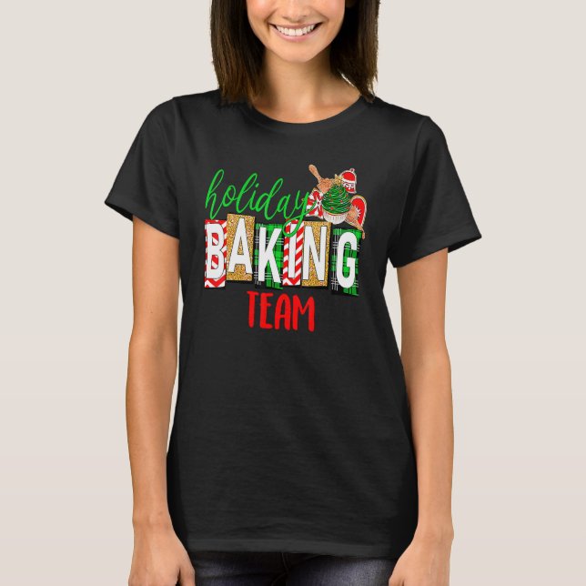 Camiseta Feriado de Natal Equipe Baking Natal Kids (Frente)
