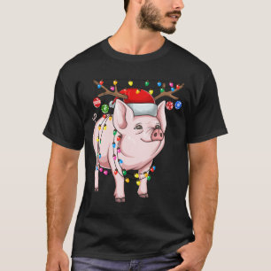 Camiseta Feriado De Natal Leve Com Antlers E Orna