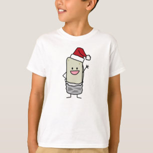 Camiseta Feriado de ondulação do chapéu do papai noel do