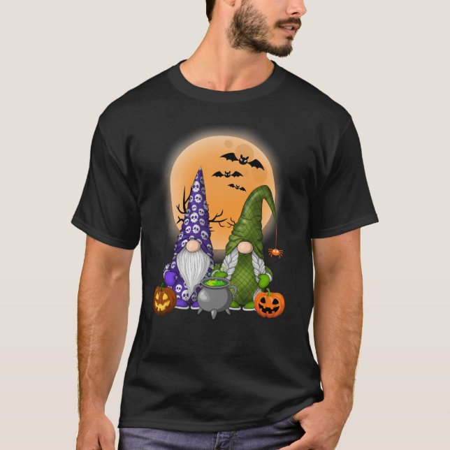 Camiseta Feriado de outono do Gnomo Witeen Pumpkin (Frente)