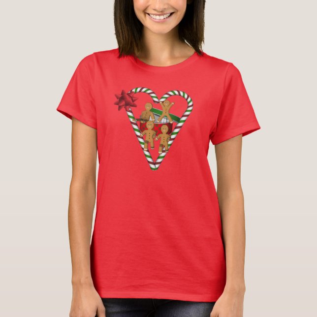 Camiseta Feriado de Pão de Natal Masculino  (Frente)