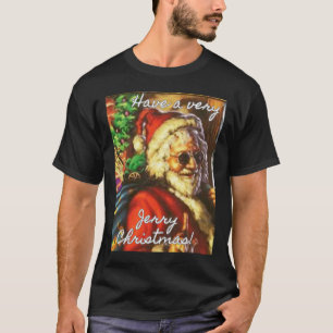 Camiseta Feriado de Papais noeis de Garcia de Natal muito J