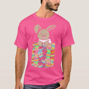 Camiseta Feriado de páscoa, Ovos de Páscoa Feriados, Coelho