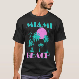 Camiseta Feriado de Verão do Gráfico de praia em Miami