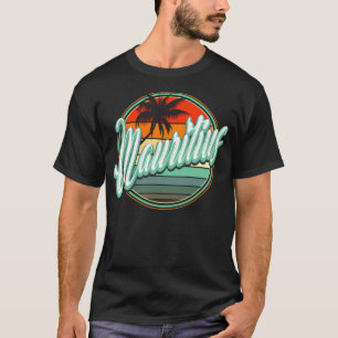 Camiseta Feriado de Verão na praia - Maurícia