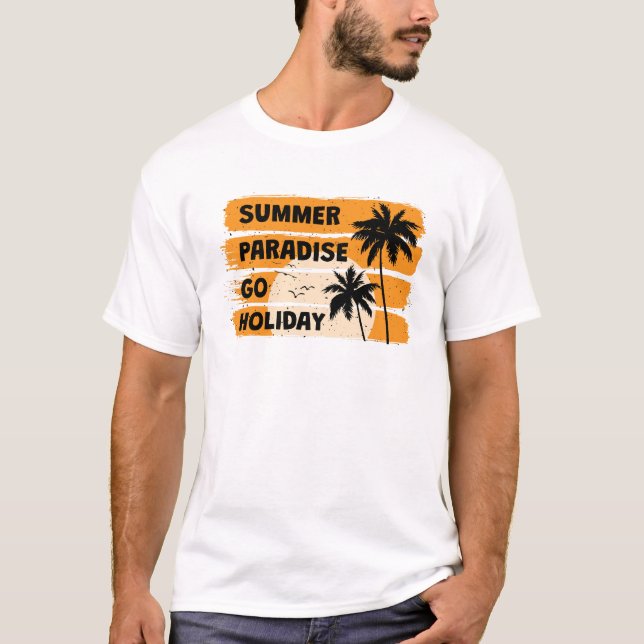 Camiseta Feriado de Verão no Paraíso (Frente)