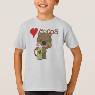 Camiseta Feriado do amor do cacau do urso