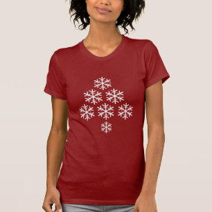 Camiseta Feriado do ~ da árvore de Natal do floco de neve