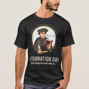 Camiseta Feriado do Dia da Reforma para nerd de teologia en