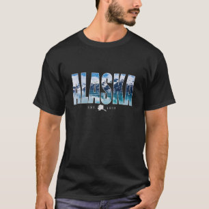 Camiseta Feriado do Estado do Alasca EUA Alasca AK Cidade V