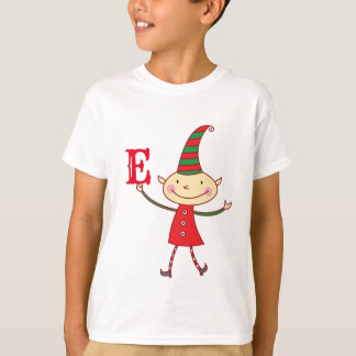 Camiseta Feriado do Monograma do Elf de Natal Mágico