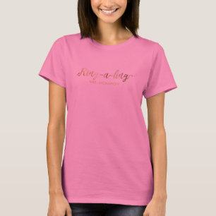 Camiseta Feriado do Natal do Anel-e-ling dos Newlyweds