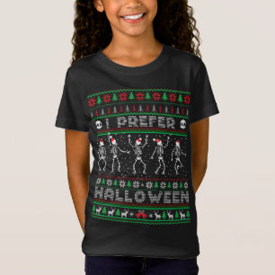 Camiseta Feriado Engraçado Ugly Xmas Eu Prefiro Natal De Ha