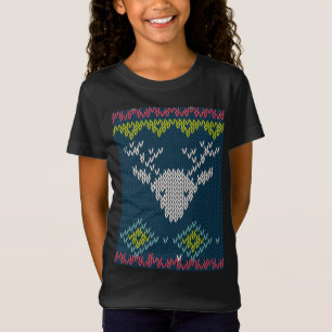 Camiseta Feriado Feriado de Elk, Avó do Natal, Reindeer de