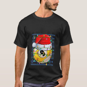 Camiseta Feriado Fresco Fresado Feio Natal Luzes Billiard 9
