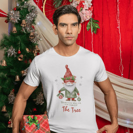 Camiseta Feriado Gnomo-Ttask com Nosso Natal Vermelho