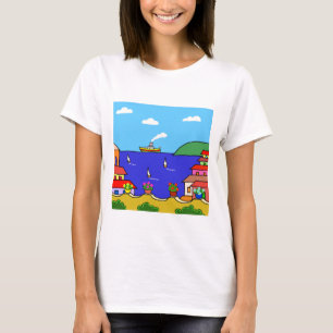 Camiseta Feriado mediterrânico