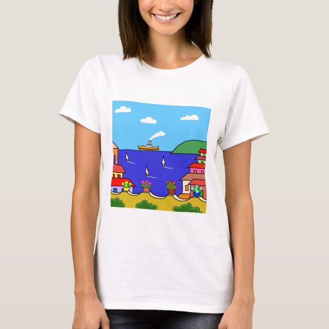 Camiseta Feriado mediterrânico (Frente)