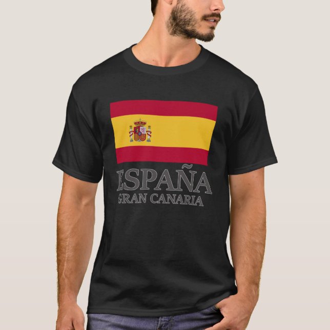 Camiseta Feriado na Europa da espanha da Viagem Gran Canari (Frente)
