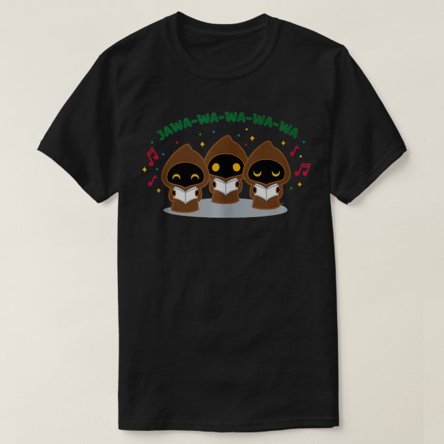 Camiseta Feriado nas guerras Jawa Natal Muito bonito JawaWa (Frente do Design)