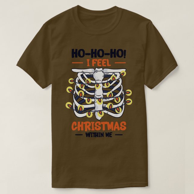 Camiseta Feriado Natal - Skeleton Rib Cage Radiology (Frente do Design)