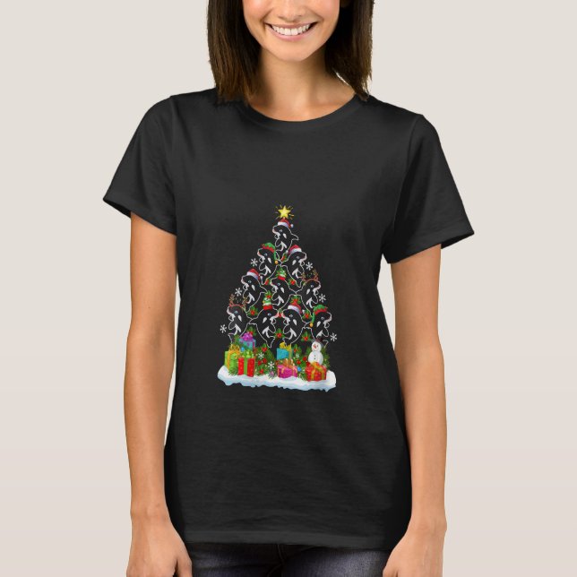 Camiseta Feriado Orca de Natal Férias Orca Orca Feriado Orc (Frente)