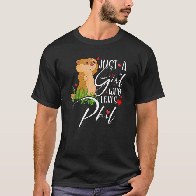Camiseta Feriado para Meninas do Dia da Marmota Bonita do P (Frente)