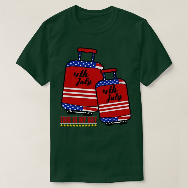 Camiseta feriado Patriótico na América em 4 de julho (5) (Frente do Design)