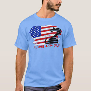 Camiseta feriado Patriótico nos Estados Unidos em 4 de julh