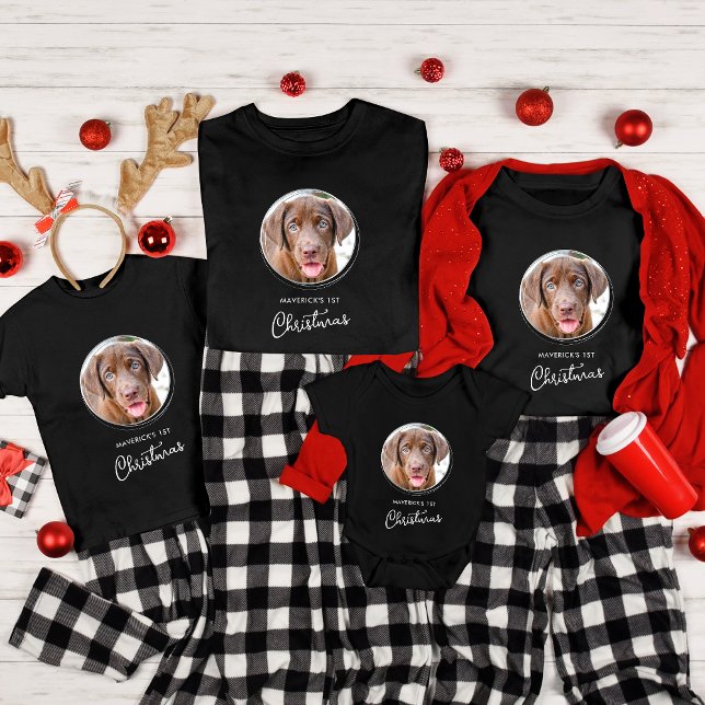 Camiseta Feriado Personalizado de Cachorro Pet Natal (Criador carregado)