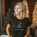 Camiseta Feriado Simples e Simples do Pun O que o Elf<br><div class="desc">Adicione um traço de humor às suas férias com o nosso Tee 'O que o Elfo'! 🎅 Personalize-o com seu texto espirituoso para obter diversão extra. Continue a rir nesta estação! 😂 #FunnyHolidayTee #WhatTheElf</div>