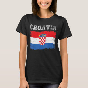 Camiseta Feriado Turístico de Bandeira Croata Destino Croác