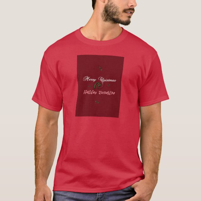 Camiseta Feriado Vermelho Feriado de Natal Desejo Sol.png (Frente)