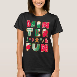 Camiseta Feriado Vermelho Verde de Natal Divertido