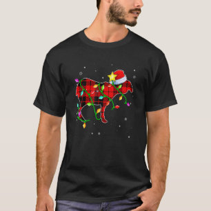 Camiseta Feriados das Luzes de Natal de Santa Hat em Tapir