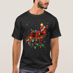 Camiseta Feriados das Luzes de Natal do Coyote Santa Hat