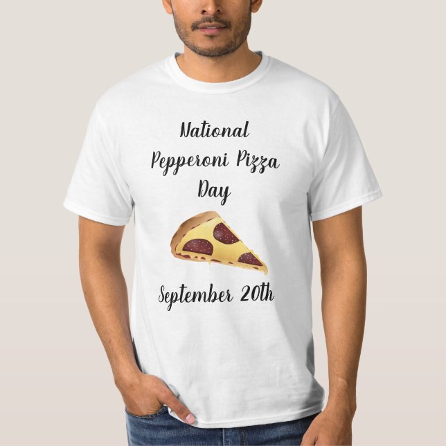 Camiseta Feriados de Comida do Dia Nacional da Pizza de Pep (Frente)
