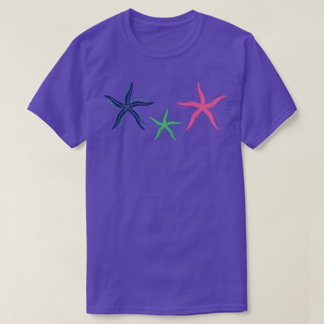 Camiseta Feriados de Verão com estrelas (Frente do Design)