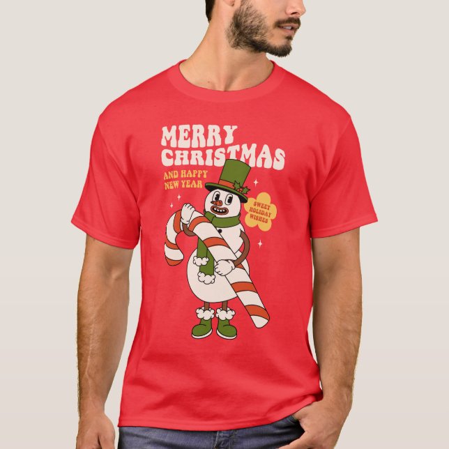 Camiseta Feriados Doce Desejam - Um Natal De Caneta Doce (Frente)