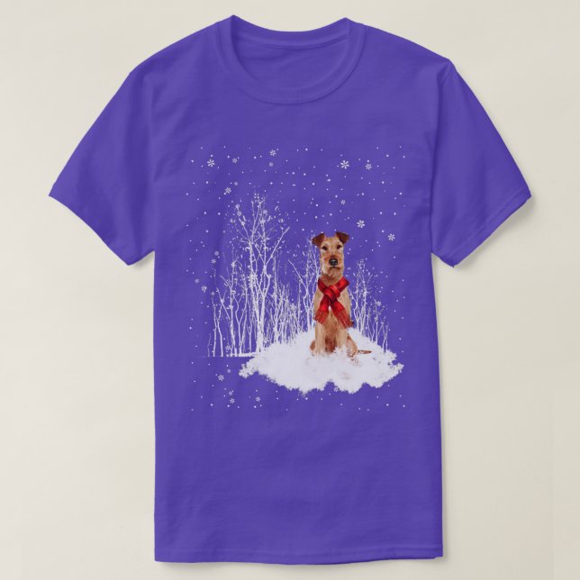 Camiseta Feriados Felizes de Natal do Cão IRLANDÊS (Frente do Design)