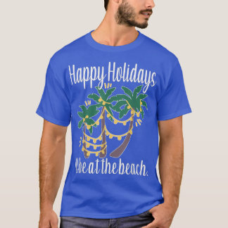 Camiseta Feriados felizes Férias Praia Feriado do Palm Tree