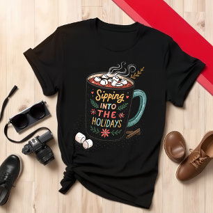 Camiseta Feriados Feriados Feriados de Chocolate Quente Vis