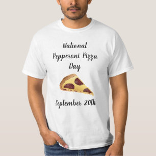 Camiseta Feriados nacionais da comida do dia da pizza de